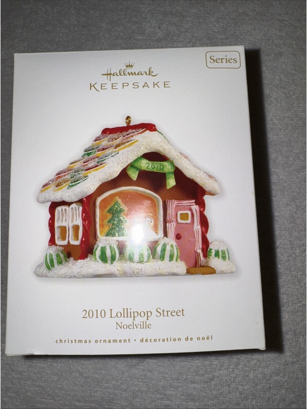 Hallmark Ornament: 2010 Lollipop Street | QX8616 | Noelville Gingerbread House